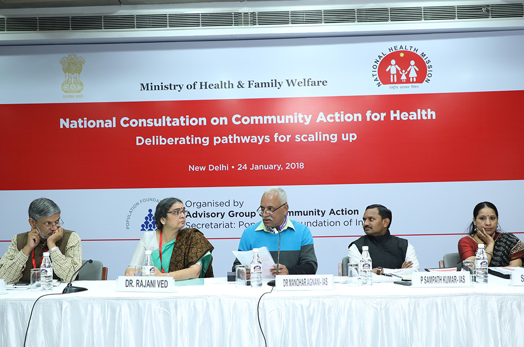 Dr Manohar Agnani Chairing the Session on Community Action and Accountability