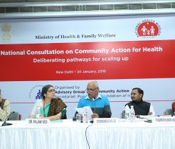 Dr Manohar Agnani Chairing the Session on Community Action and Accountability