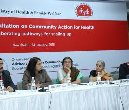 Ms Preeti Pant, Joint Secretary, NUHM, MoHFW responding queries to audience in a question-answer session